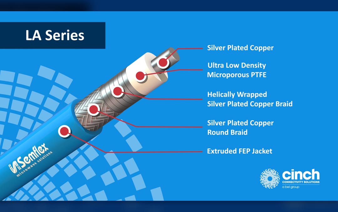 Cinch Connectivity Solutions Semflex Brand of RF/Microwave Cables, Cable Assemblies & Connectors