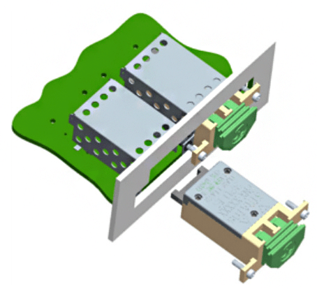 Front load pluggable transceiver.