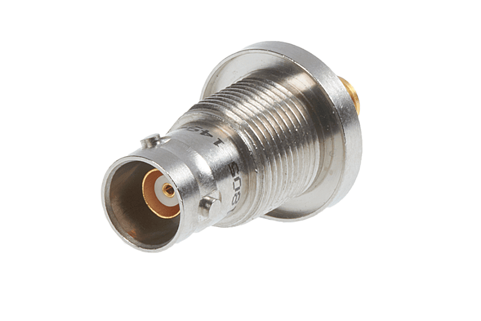 The Trompeter triaxial-to-BNC connector.